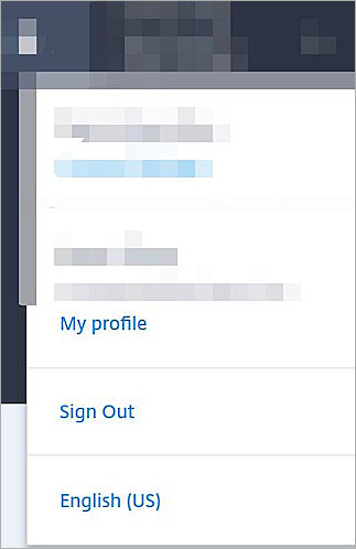 Screen shot of the administrator menu options
